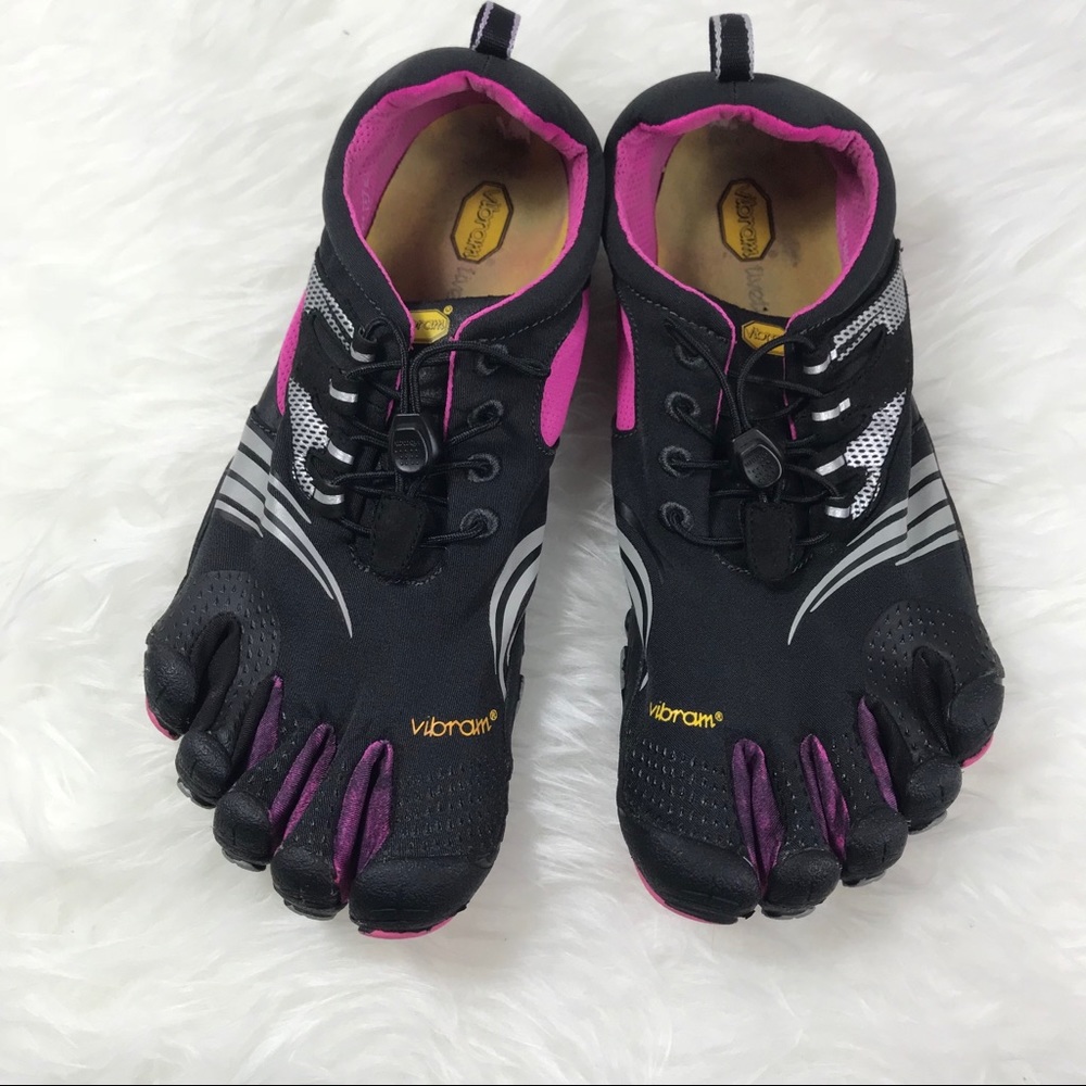 Vibram black pink running toes shoes size 41